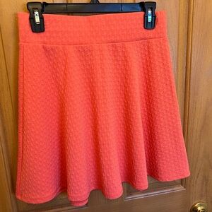 Stoosh Coral Textured A-Line Skirt